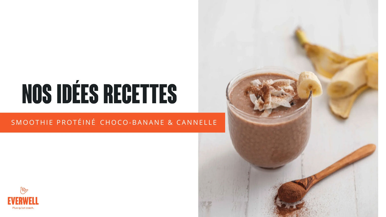 RECETTE: Smoothie protéiné choco-banane et cannelle